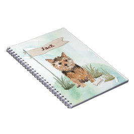 Caderno Espiral Nome Personalizado Norfolk Terrier Pet Dog