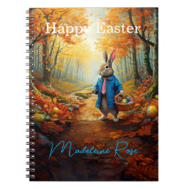 Caderno Espiral Nome personalizado Peter Easter Bunny com Ovos de 