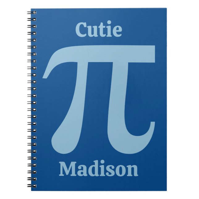 Caderno Espiral Nome personalizado Pi / Pi Cutie (Frente)