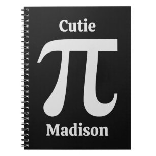 Caderno Espiral Nome personalizado Pi / Pie Cutie