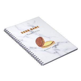 Caderno Espiral Nome Personalizado Profissional Toque Mármore Bran