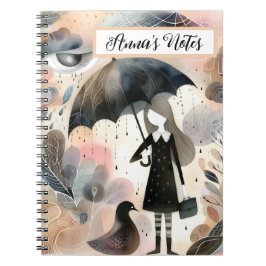 Caderno Espiral Nome Personalizado Rapariga Natureza do Notebook