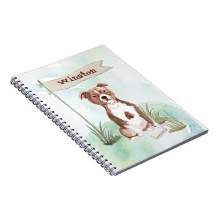 Caderno Espiral Nome Personalizado Staffordshire Bull Terrier Pet