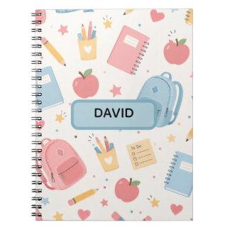 Caderno Espiral Nome Personalizado Volta às Aulas 2027 Crianças