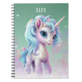 Caderno Espiral Nome Unicorn Personalizado