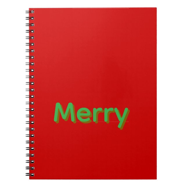 Caderno Espiral Nome Verde Alegre em Vermelho (Frente)