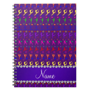 Caderno Espiral Nomes de estrelas de corações da ginástica do arco