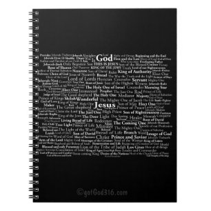 Caderno Espiral Nomes do deus e do Jesus gotGod316.com