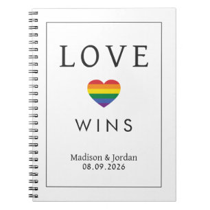 Caderno Espiral Nomes Personalizados / Texto Arco-íris AMOR