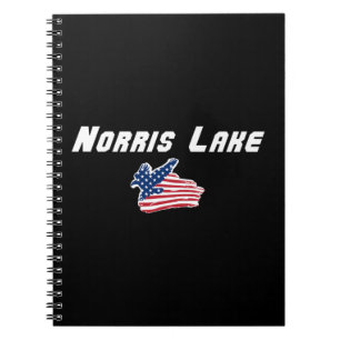 Caderno Espiral Norris Lake Tennessee Arte Americano da Águia Band