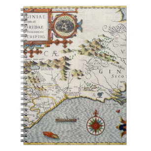 Caderno Espiral North Carolina, intitulado 'artigo de Virginiae e