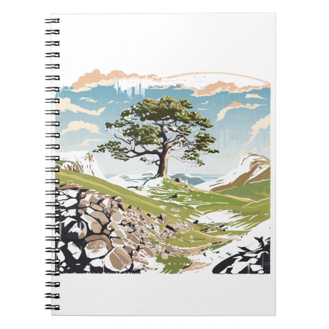 Caderno Espiral Northumberland National Park Sycamore Gap Tree (Frente)