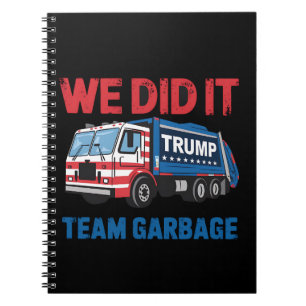Caderno Espiral Nós Conseguimos Equipe Lixo Trump Presidente 47 EU