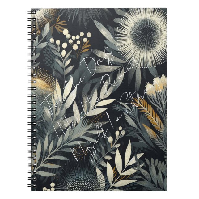 Caderno Espiral Nos dias que preciso me lembrar, sou forte (Frente)