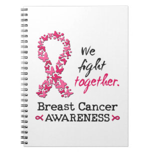 Caderno Espiral Nós lutamos juntos contra o Cancer da Mama