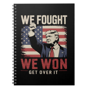 Caderno Espiral Nós Lutamos Nós Vencemos Supere Isso Trump 47º Pre