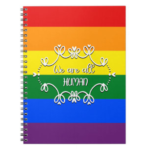 Caderno Espiral Nós Somos Todos Humanos Mês do Orgulho LGBTQ