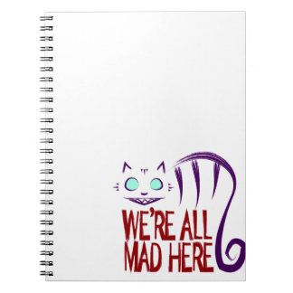 Caderno Espiral Nós somos tudo loucos aqui