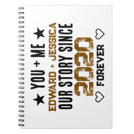 Caderno Espiral Nossa História Personalizada Você + Eu Relacioname