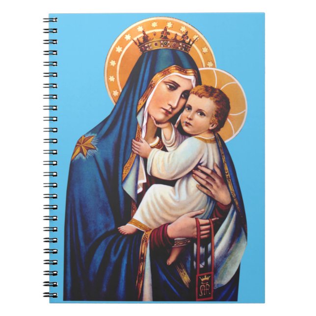 Caderno Espiral Nossa Senhora do Carmo Arte Devocional (Frente)