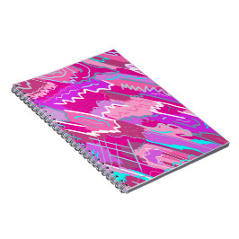 Caderno Espiral Nostalgia Pop Art em Magenta