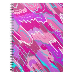 Caderno Espiral Nostalgia Pop Art em Magenta