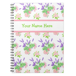 Caderno Espiral Nostalgic Scts of Summer Pattern Notebook