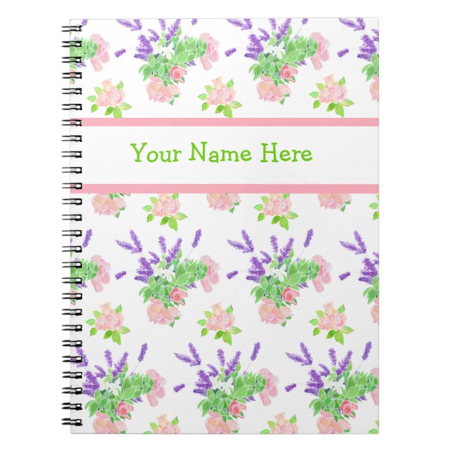 Caderno Espiral Nostalgic Scts of Summer Pattern Notebook (Frente)