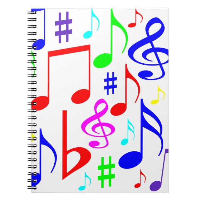 Caderno Espiral nota arco-íris (Frente)