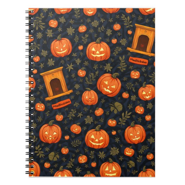 Caderno Espiral Nota de Halloween (Frente)