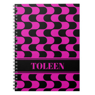 Caderno Espiral Nota de Padrão Colorido Personalizado