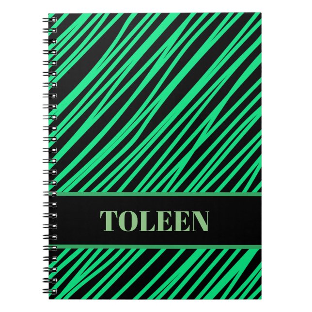 Caderno Espiral Nota de Padrão Colorido Personalizado (Frente)