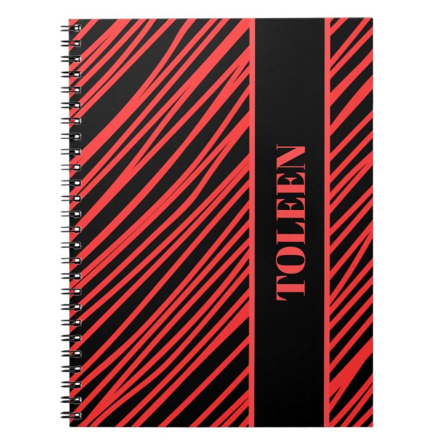 Caderno Espiral Nota de Padrão Colorido Personalizado (Frente)
