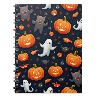 Caderno Espiral Nota de primavera de Halloween / abóbora
