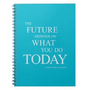 Caderno Espiral Nota inspirador inspirada futura das citações do