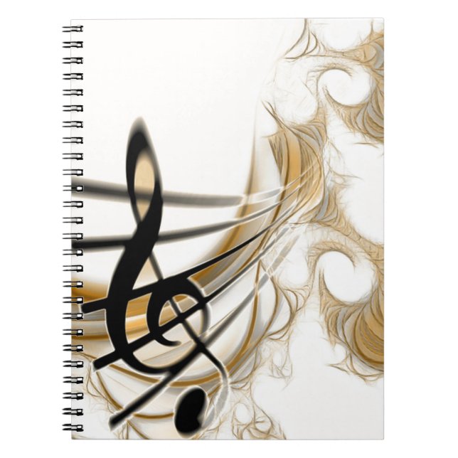 Caderno Espiral Nota Musical Elegante (Frente)