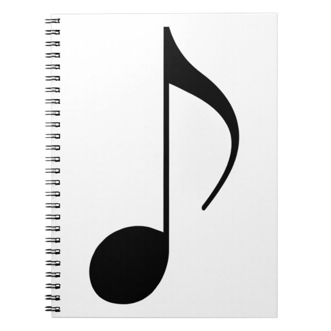 Caderno Espiral nota musical negra (Frente)
