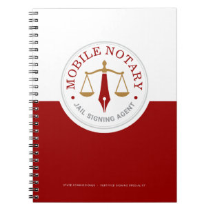 Caderno Espiral Notário Móvel Personalizado Assinatura Legal Verme