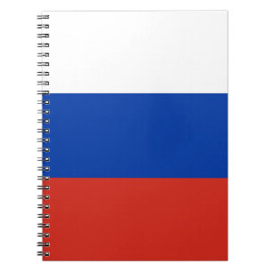 Caderno Espiral Notário sobre Bandeira da Rússia