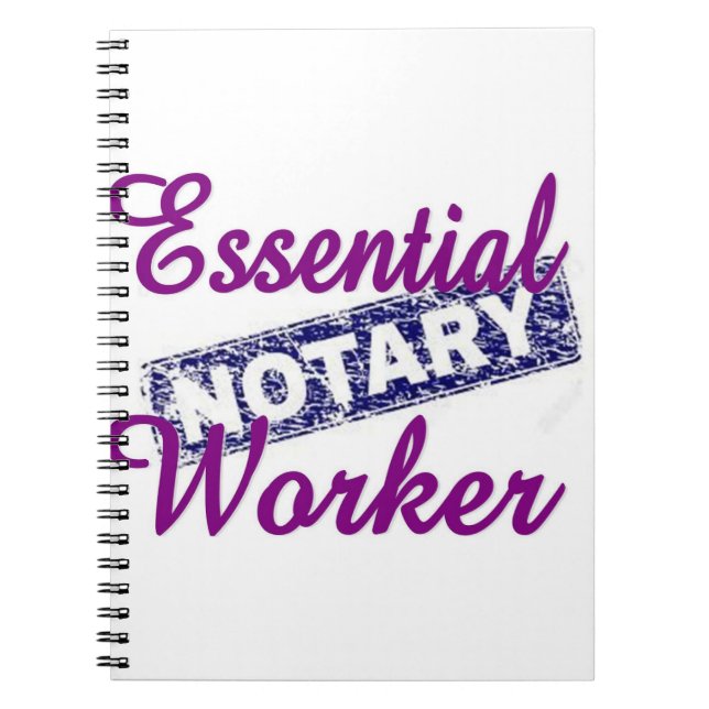 Caderno Espiral Notary Essential Worker (Frente)