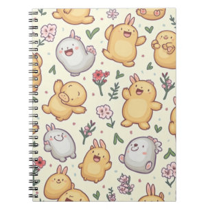 Caderno Espiral notas bonitinhas de animais