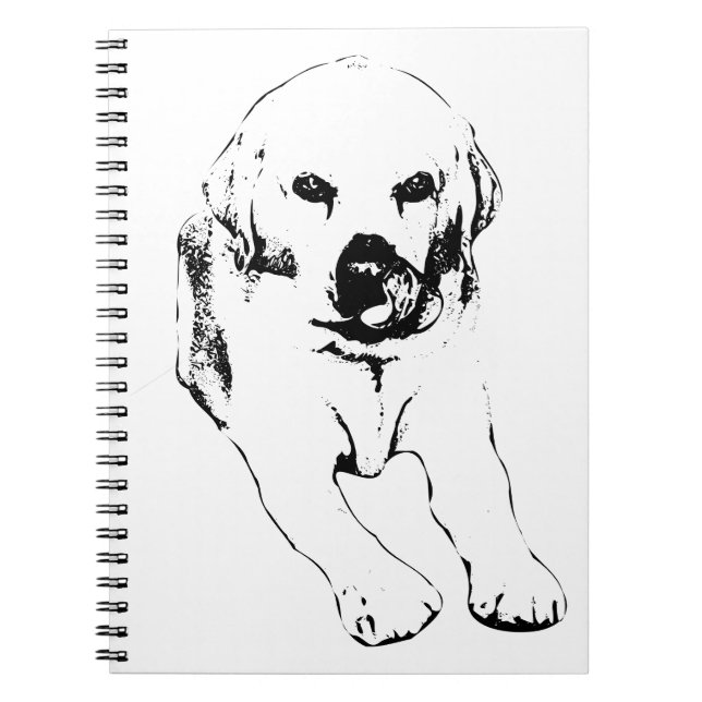 Caderno Espiral Notas com um Lab leal (Frente)