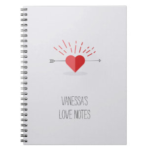 Caderno Espiral Notas customizáveis do amor