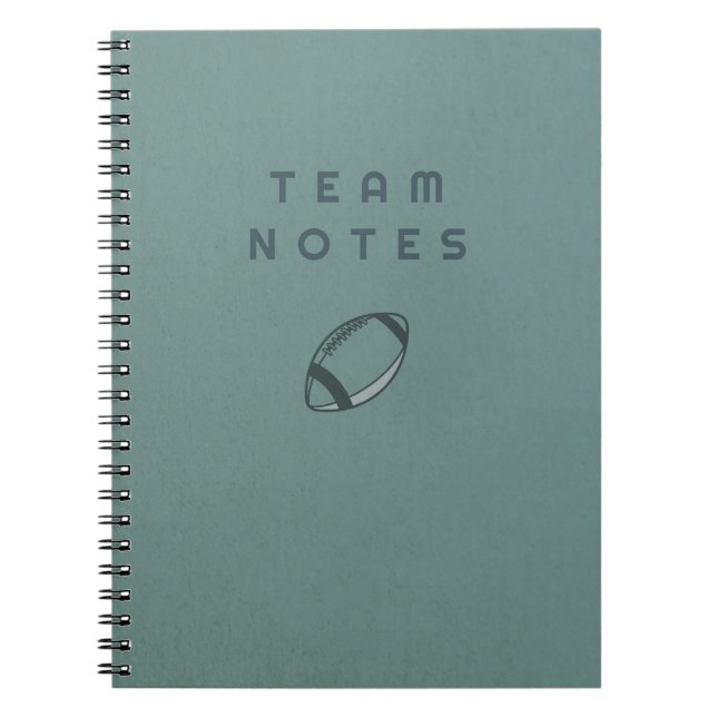 Caderno Espiral Notas da Equipe - Futebol Americano (Frente)