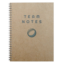 Caderno Espiral Notas da Equipe - para Treinadores, Jogadores e Fã
