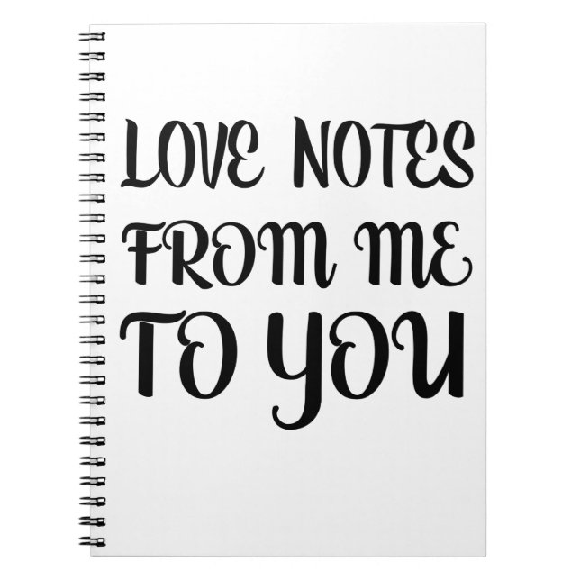 Caderno Espiral Notas De Amor De Mim Para Você (Frente)