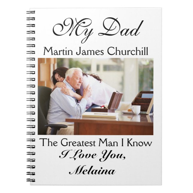 Caderno Espiral Notas de amor para Pai/Avô/Marido (Frente)