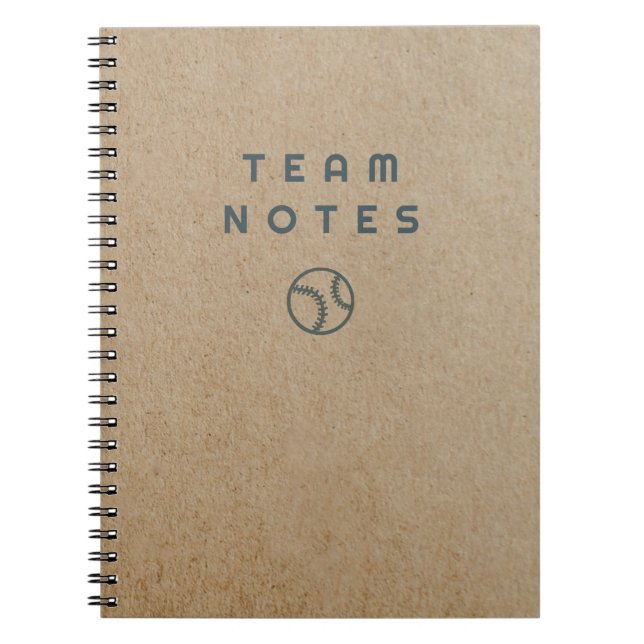 Caderno Espiral Notas de Beisebol - para Treinadores, Jogadores e  (Frente)