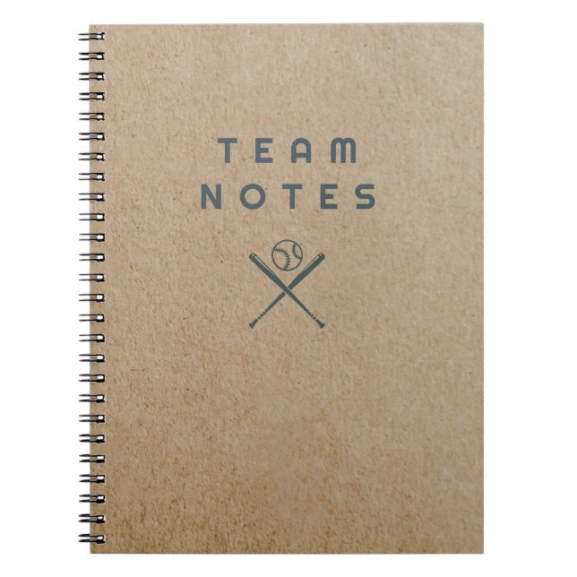 Caderno Espiral Notas de Beisebol - para Treinadores, Jogadores e  (Frente)