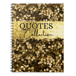 Caderno Espiral notas de coleção de aspas brilhantes